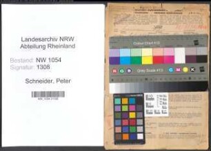 Entnazifizierung Peter Schneider , geb. 02.06.1897 (Angestellter)