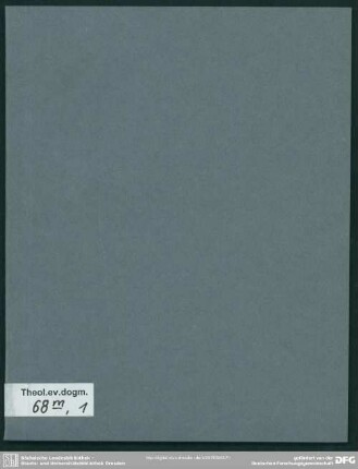 Partitionum Theologicarum, Disputatio Prima De Verbo Dei