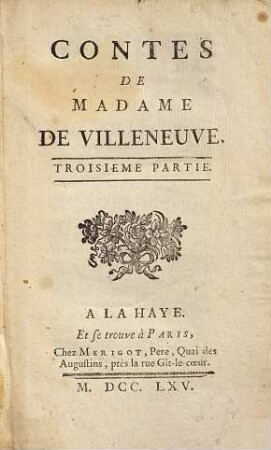 Contes De Madame De Villeneuve, 3