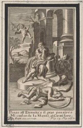 "Penso all'Eternità [...]", Illustration Nr. 13 auf S. 287 einer Erbauungsschrift