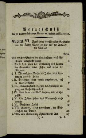 Verzeichniß der in diesem siebenten Bande enthaltenen Materien.