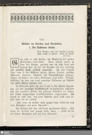 XIII. Wälder im Norden und Nordosten