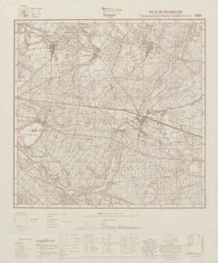 3651 Briesen in der Mark, Topographische Karte 1:25000 (4cm - Karte)