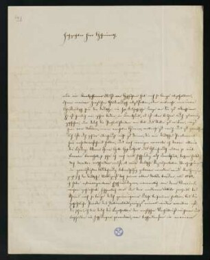 Brief vom 30. Juli 1861