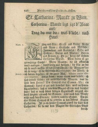 St. Catharina-Marckt zu Wien ...