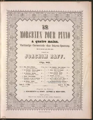12 Morceaux : pour pianoforte à 4 ms. ; suite de morceaux pour petites mains ; op. 82. 12. Les pêcheuses de Procida : Tarantelle. - Pl.-Nr. 4016. - 19 S.