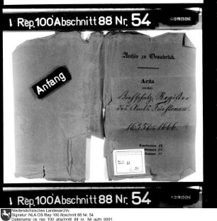 Viehschatzregister des Amts Fürstenau
