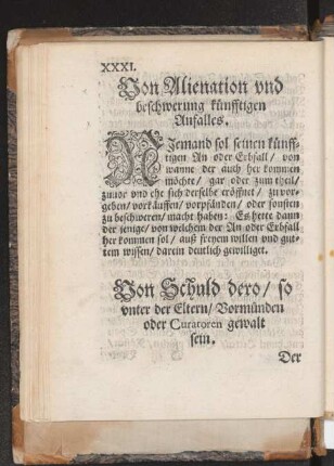 Von Schuld dero / so vnter der Eltern ...