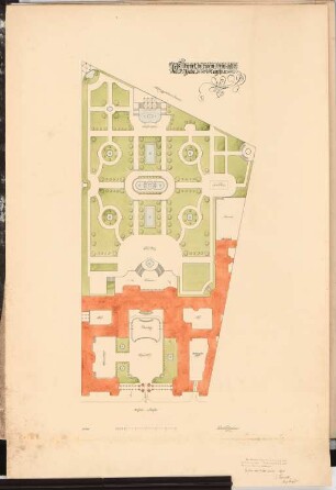 Prinzliches Palais, Berlin Schinkelwettbewerb 1901: Lageplan 1:500