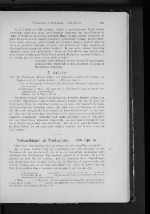 Verhandlungen zu Wordingborg. - 1386 Sept. 15.