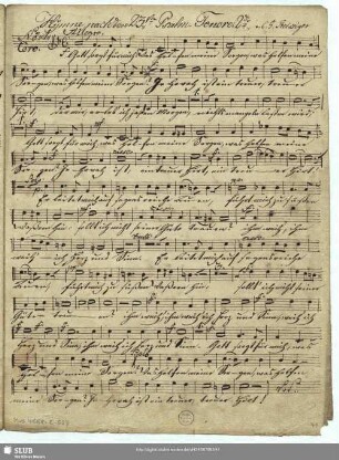 [Solo and coro:] Tenore 2.do