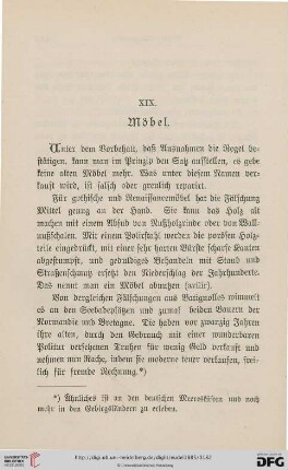 XIX. Möbel