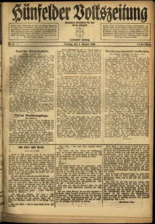 Ausgabe vom Freitag, den 09. Januar 1920.