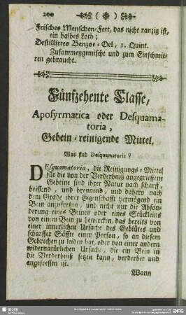 Fünfzehente Classe, Aposyrmatica oder Desquamatoria, Gebein-reinigende Mittel