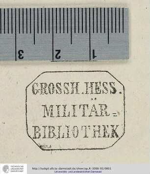 Großherzoglich Hessische Militärbibliothek (Stempel)