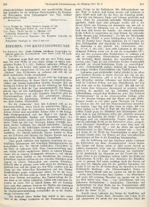 215-219 [Rezension] Lackmann, Max, Credo Ecclesiam catholicam