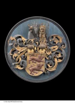 Schnitzwerk des Totenschilds für Wilhelm II. von Wolfstein zu Niedersulzbürg (1453-1518) aus Seligenporten (?)