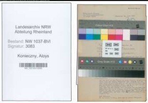 Entnazifizierung Aloys Konieczny , geb. 09.03.1908 ()
