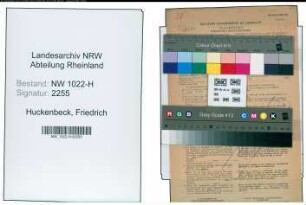 Entnazifizierung Friedrich Huckenbeck , geb. 22.02.1907 (Schweisser)