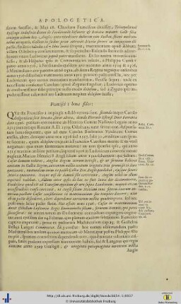 III. Francisci I bona fides.