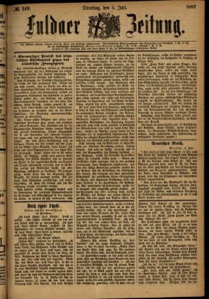 Ausgabe vom Dienstag, den 05. Juli 1887.