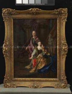 Maria Theresia, Erzherzogin von Österreich, als Athene und Franz I. Stephan von Lothringen als Amor