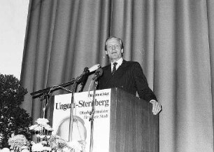 Freiburg im Breisgau: Dr. Walther Leisler Kiep bei einer Wahlveranstaltung von Sven von Ungern-Sternberg
