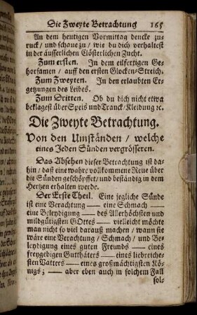 Die Zweyte Betrachtung. - Die Vierte Betrachtung.