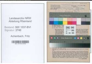 Entnazifizierung Fritz Achenbach , geb. 29.06.1891 (Foerster)