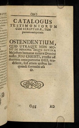 831-832, Titelblatt; Ad Christianum Lectorem