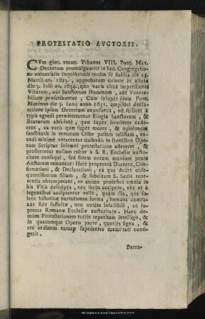 Protestatio Avctoris