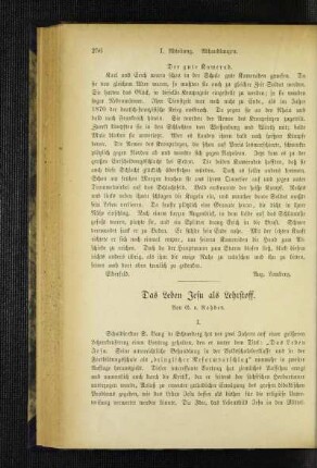 ¬Das¬ Leben Jesu als Lehrstoff