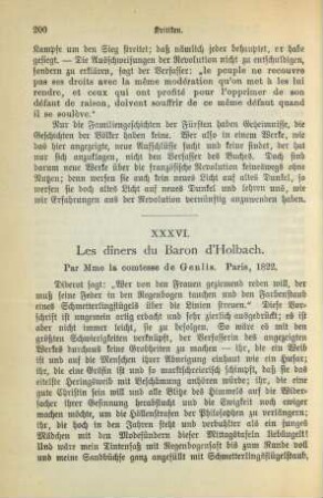 XXXVI. Les dîners du Baron d'Holbach