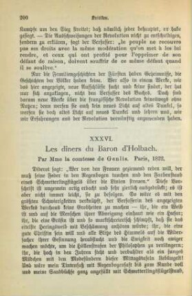 XXXVI. Les dîners du Baron d'Holbach