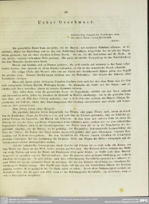 Ueber Geschmack