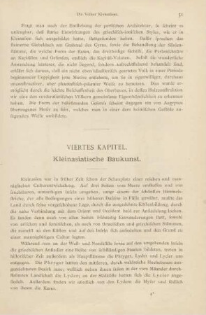 Viertes Kapitel. Kleinasiatische Baukunst.