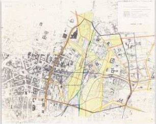 Verkehrserschließung Anhalter Bahnhof - Mauer - Mehringplatz, Berlin-Kreuzberg Schinkelwettbewerb 1982: Lageplan