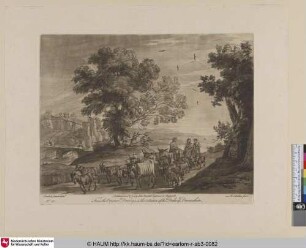 [Landschaft mit heimkehrender Herde]