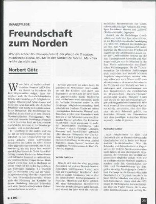 Imagepflege: Freundschaft zum Norden