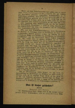 Was ist bisher geschehen?