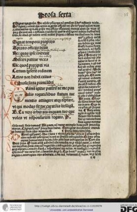 Prosa sexta primi libri
