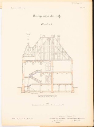 Amtsgericht, Hennef: Schnitt 1:100