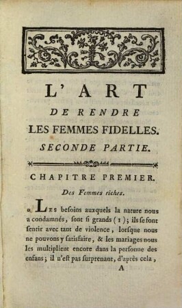 L' Art De Rendre Les Femmes Fidelles, 2