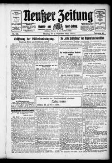 Neußer Zeitung : Stadt- und Landbote : Heimatzeitung für die Stadt Neuß u. den Landkreis Grevenbroich-Neuß