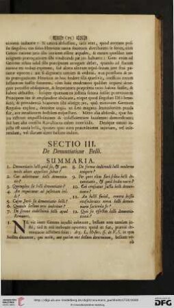 Sectio III