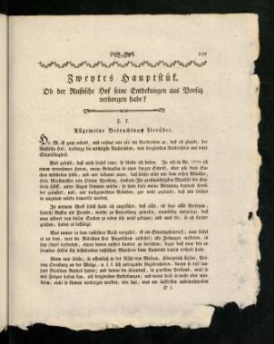 107-110, I. Allgemeine Nachricht hierueber