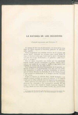 La matanza de los inocentes