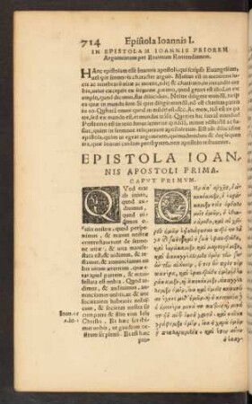 Epistola Joannis Apostoli Prima.