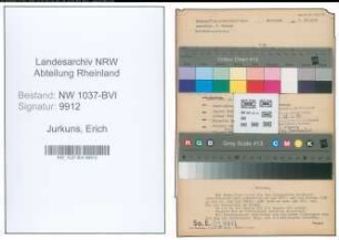 Entnazifizierung Erich Jurkuns , geb. 16.10.1898 ()