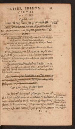 Cap. VIII. De Fine.
